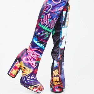 Midnight City Thigh High Boots